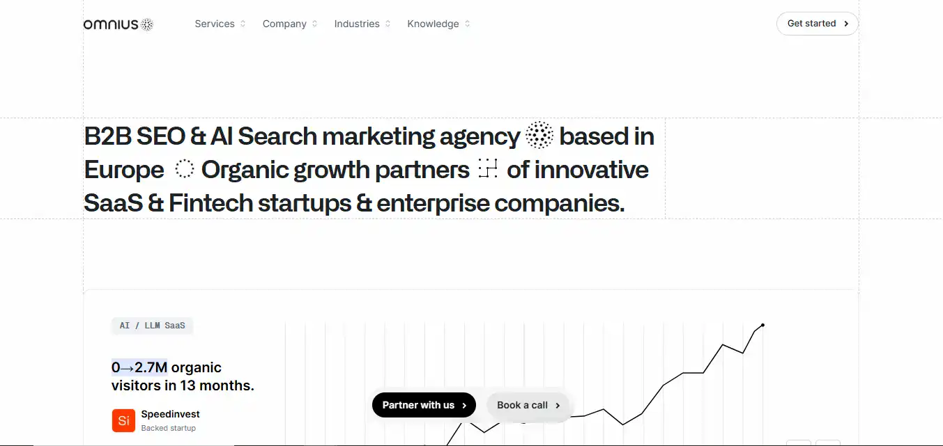 Omnius homepage, GEO agency